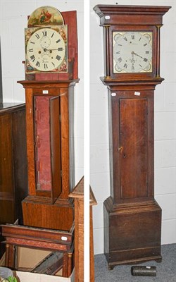 Lot 1163 - A George III oak cased thirty hour longcase clock signed James Pearson, Penrith together with...