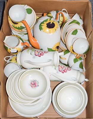 Lot 1187 - A group of Susie Cooper coffee wares, together with a group of Limoge coffee wares decorated...