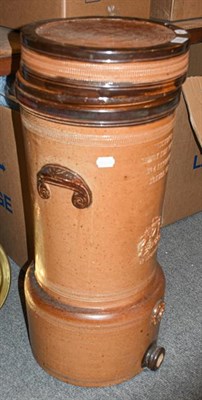 Lot 1192 - A Victorian stoneware water filter 'BISCHOF'S SPONGEY IRON FILTER No. 4 IMPROVED LONDON WC'...