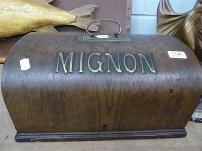 Lot 1196 - A Mignon Model two typewriter, together with a Junior tinplate typewriter