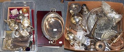 Lot 1228 - A collection of assorted silver plate, including: various jugs, a tureen with revolving cover,...