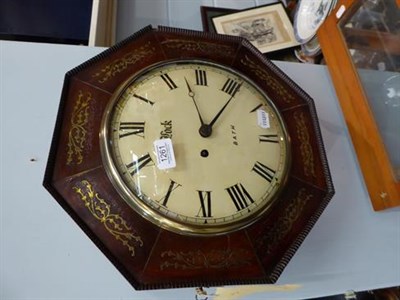 Lot 1261 - A Rosewood and brass inlaid single fusee wall timepiece by James Lock Bath