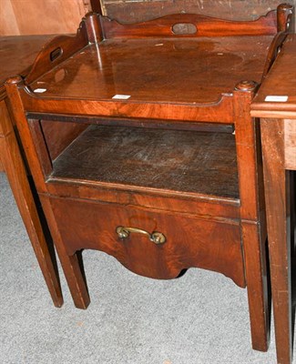 Lot 1298 - A George III mahogany commode converted to a bedside cabinet, 60cm by 44cm by 82cm