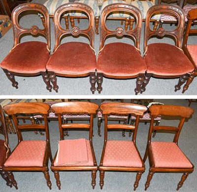 Lot 1329 - A set of four Victorian mahogany dining chairs and another set of four chairs (8)