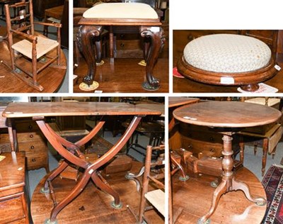 Lot 1340 - A George III mahogany snap-top tripod table rotating on a bird cage mechanism, 64cm by 70cm...
