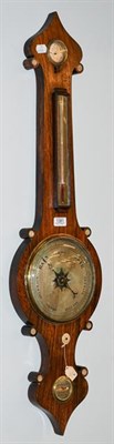 Lot 1381 - A rosewood wheel barometer, signed D Fagioli, London