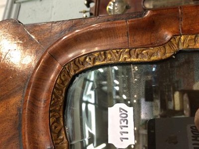 Lot 1390 - Queen Anne parcel gilt wall mirror (later plate)