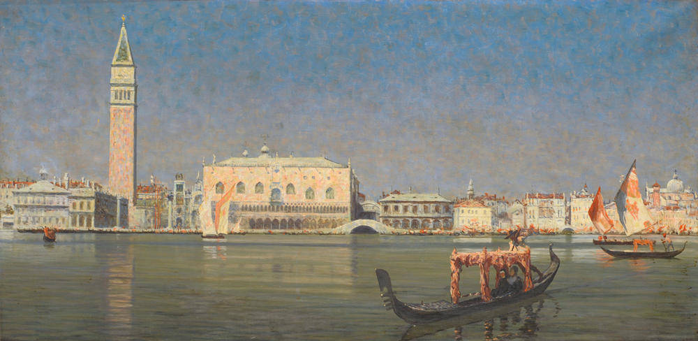 Lot 441 - George Sherwood Hunter RBA (1850-1919) A view of St Mark's and the Doge's Palace from the Grand...