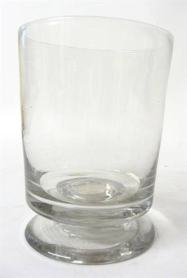Lot 32 - A Glass Goblet, dated 1775, the plain bucket bowl on a short stem enclosing a white metal...