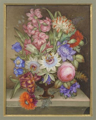 Lot 44 - An English Porcelain Plaque, mid 19th century, painted by James Rouse Snr, with a spray of...