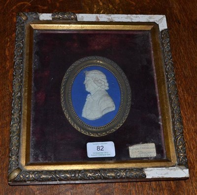 Lot 82 - A Wedgwood Blue Jasper Portrait Plaque of Josiah Wedgwood, late 18th/19th century, after a model by