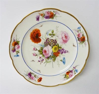 Lot 107 - A Nantgarw Porcelain Plate, circa 1820, painted in London, probably in the Bradley workshop...