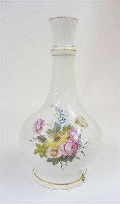 Lot 134 - A Derby Porcelain Guglet, late 18th century, with garlic neck, painted in colours with flowersprays