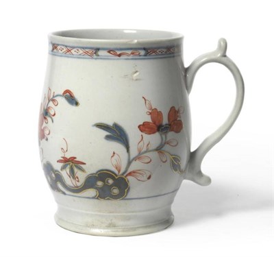 Lot 145 - A William Reid & Co Liverpool Porcelain Baluster Mug, circa 1760, the handle with scroll thumb...