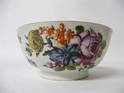 Lot 148 - A London Decorated Chinese Porcelain Slop Bowl, circa 1760, painted in colours with...