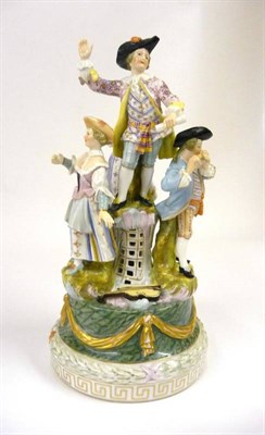 Lot 192 - A Carl Thieme, Potschappel Porcelain Figure Group, late 19th/early 20th century, as four figures in
