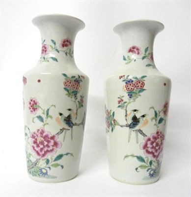 Lot 198 - A Pair of Samson of Paris Porcelain Vases, late 19th century, of slightly flared cylindrical...