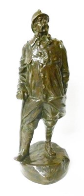 Lot 315 - A Bronze Figure of Un Pepere, cast from the model by Emil Thomasson, the standing figure in...