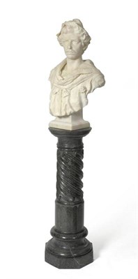 Lot 334 - An Italian Marble Bust of a Neapolitan Fisherman, 19th century, wearing a traditional cap and...