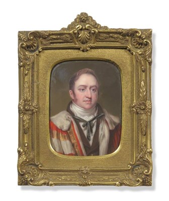 Lot 379 - Henry Bone RA (1755-1834): James Walter Grimston, Earl Verulam, after William Owen, a bust...