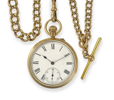 Lot 426 - An 18ct Gold Open Faced Keyless Pocket Watch, Harrison & Son, Darlington, 1889, lever movement,...