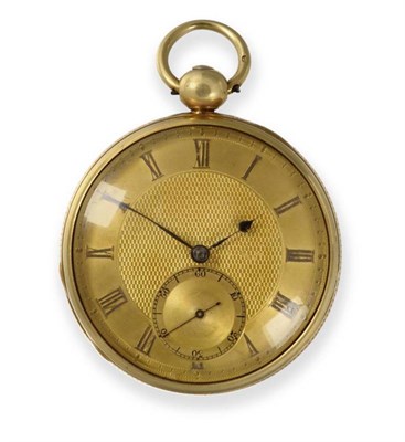 Lot 428 - An 18ct Gold Pocket Watch, Inscribed  "Presented by the Daughter of Robert Burns to Mr D...