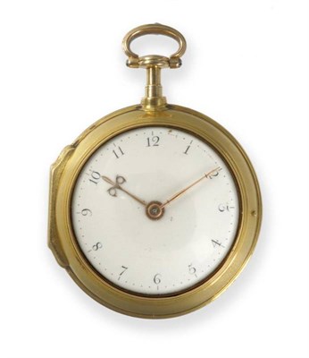 Lot 430 - A Gold Pair Cased Verge Pocket Watch, signed Fras Perigal, Bond Street, London, 392, 1780,...