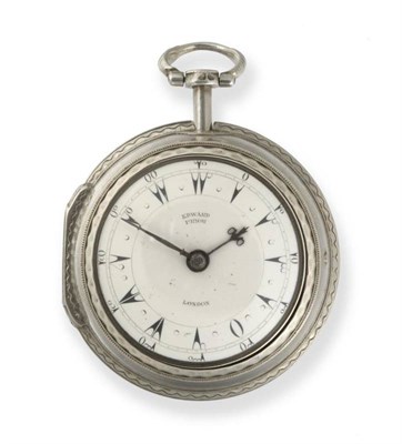 Lot 434 - A Silver Pair Cased Pocket Watch, made for the Turkish Market, signed Edward Prior, London,...