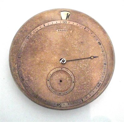 Lot 437 - A Repeating Pocket Watch Dial and Movement, 19th Century, cylinder movement, two hammers...