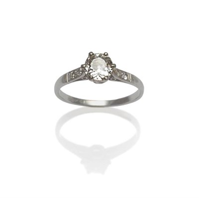 Lot 528 - A Diamond Solitaire Ring, circa 1930, the old cut diamond in a white claw setting, to pointed...