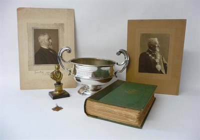 Lot 677 - Robert Burns Interest: A George V Silver Two-Handled Pedestal Presentation Cup, Birmingham 1916, of