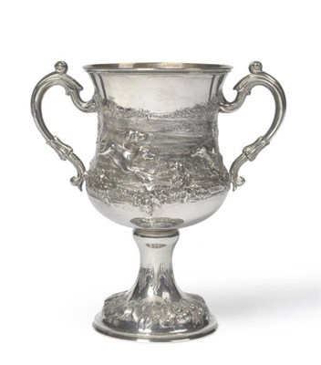 Lot 694 - A Victorian Silver Cup, Robert Harper & Son, London 1870, the pedestal foot rising to a campana...