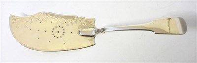 Lot 701 - A George IV Silver Fish Slice, maker's mark JT struck thrice, possibly Cape, circa 1820, Fiddle...