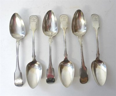 Lot 704 - A Set of Six George III Silver Table Spoons, three Wallis &  Hayne, London 1811, three J McKay,...