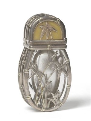 Lot 726 - An Aesthetic Movement Silver Gilt Scent Bottle, Henry William Dee, London 1877, of gourd...