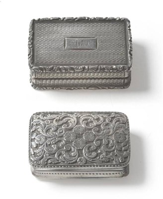 Lot 728 - A William IV Silver Vinaigrette, John Bettridge, Birmingham 1830, rectangular with engine...