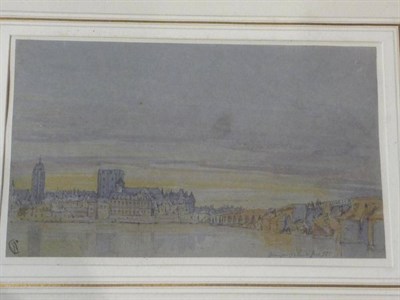 Lot 736 - William Callow RWS (1812-1908)  "Beaugency on the Loire " Monogrammed, inscribed on the mount...