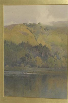 Lot 752 - Arthur Tucker RBA (1864-1929) Lakeland tarn Signed, pencil and watercolour, 34.5cm by 24.5cm