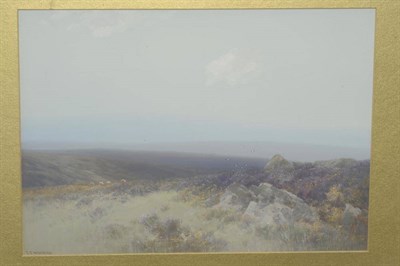 Lot 757 - Frederick John Widgery (1861-1942) Moorland scene with sheep grazing amongst heather Signed,...