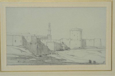 Lot 769 - Sir David Young Cameron RA, RSA, RWS, RSW, RE (1865-1945)  "The Fortress, the Walls of Cairo "...