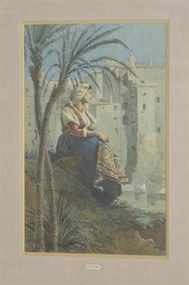 Lot 776 - ....Dominguez (19th century) Spanish  "Reflections " Signed, inscribed on the mount below,...