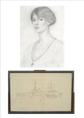 Lot 792 - Joseph Edward Southall RWS (1861-1944)  "First Sketch for Portrait of Mrs W F Harvey,...