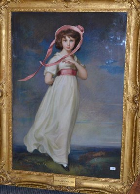 Lot 798 - Emily Eyres (c.1850-c.1910) after Sir Thomas Lawrence PRA	  ""Pinkie "" Inscribed on a plaque,...