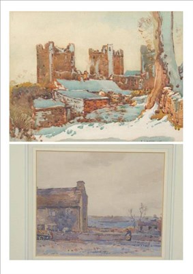 Lot 810 - Frederick (Fred) Lawson (1888-1968)  "Castle Bolton from the North, the Roof of the Old Post Office