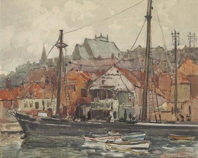 Lot 819 - Frederick (Fred) Lawson (1888-1968)  "Whitby " Signed and dated 1914, inscribed, pencil, pen,...