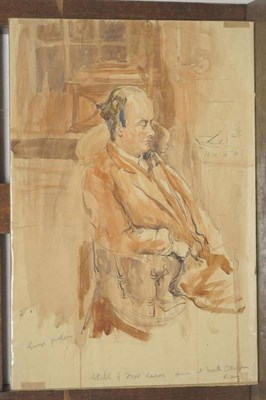 Lot 822 - George Jackson (1898-1974)   "Sketch of Fred Lawson, drawn at North Cottage, Ripon " Signed and...