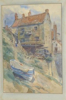 Lot 828 - Circle of Albert George Stevens (19th/20th century) Robin Hood's Bay, nr Whitby Pencil and...