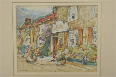 Lot 839 - Rowland Henry Hill (1873-1952) Ellerby Hotel with chickens in the foreground Signed, pencil,...