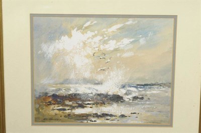 Lot 857 - Robert Leslie Howey (1900-1981)  "Seaton Carew Beach " Signed, inscribed and dated 1977 verso,...