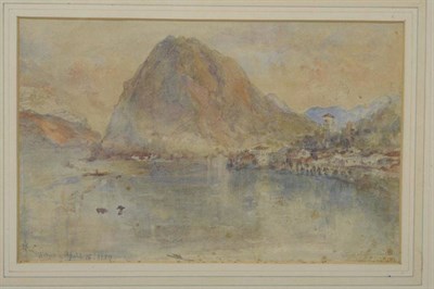 Lot 859 - Mary Weatherill (1834-1913)  "At Lugano " Inscribed and dated 15 April 1889, pencil and...